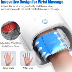Hand Massager with Auto-Roller Massage for Arthritis Carpal Tunnel Pain Relief,Cordless Handheld Massager Machine with Heat and Compression & Kneading Massage,Gifts for Women Men
