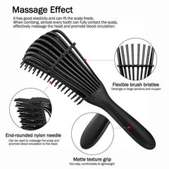 Hair Comb Detangling Brush Scalp Massage Hair Brush Detangler Brush for Curly Hair Thick Octopus Hairbrush Women Men Salon