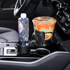 Dual Car Cup Holder Expander Adapter, 2 in 1 Multifunctional Vehicle Mounted Water Cup Holder,Adjustable Expandable Cup Holder for Snack Bottles Cups Drinks