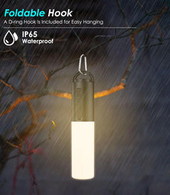 Camping String Lights, Rechargeable LED Camping Lantern Flashlight with 8000Mah Battery 8 Modes Waterproof Camping Lights for Garden Outdoor Home Emergency, 33Ft