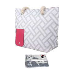 Tote Beach Bag Canvas Drink Purse with Hidded Spout and Dispenser Flask Holds 2 Bottles of Wine for Travel Wine Tasting Party