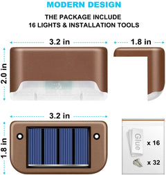 Waterproof Solar Deck Step Lights
