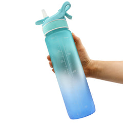 Plastic Spray Water Bottle - Straw Space Cup Sports Water Bottle