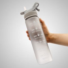 Plastic Spray Water Bottle - Straw Space Cup Sports Water Bottle