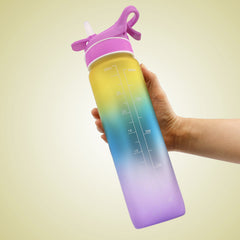 Plastic Spray Water Bottle - Straw Space Cup Sports Water Bottle