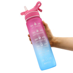 Plastic Spray Water Bottle - Straw Space Cup Sports Water Bottle