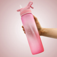 Plastic Spray Water Bottle - Straw Space Cup Sports Water Bottle