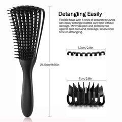 Hair Comb Detangling Brush Scalp Massage Hair Brush Detangler Brush for Curly Hair Thick Octopus Hairbrush Women Men Salon