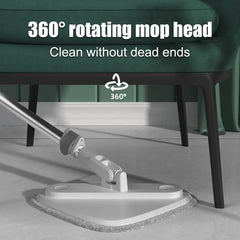 Spin Mop and Bucket System, Includes Spin Mop, Dual Compartment Mop Bucket and Thick Washable Microfiber Mop Pads,Mother'S Day Gifts