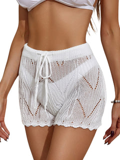 Drawstring Cutout Swim Shorts