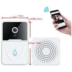 Wireless Doorbell Camera With Chime; Smart Video Doorbell Camera Wireless Wi-Fi With HD Video; 2-Way Audio; Night Vision; Cloud Storage; Battery Powered(without Battery) 2.4G WiFi