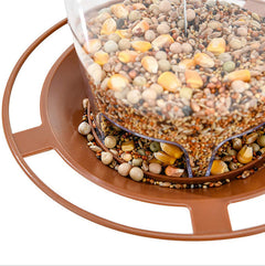 Outdoor garden hanging bird feeder; retractable feeder