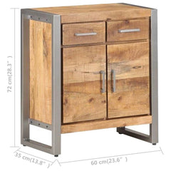 Sideboard 23.6"x13.8"x28.3" Rough Mango Wood