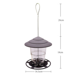 Outdoor garden hanging bird feeder; retractable feeder