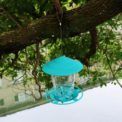 Outdoor garden hanging bird feeder; retractable feeder