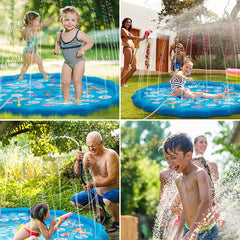 Summer Fun: Children's Inflatable Water Spray Pad for Outdoors
