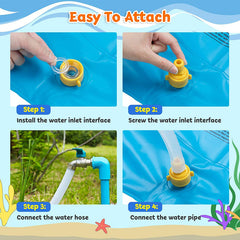 Summer Fun: Children's Inflatable Water Spray Pad for Outdoors