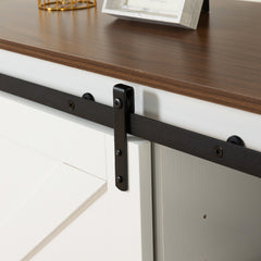 Drawer dresser cabinet,Sideboard,bar cabinet,Buffet server console,table storge cabinets,Slide the barn door,four drawers,Metal handle,for Dining Room,Living Room,bedroom,Kitchen Hallway