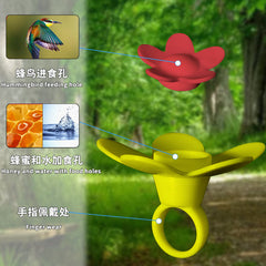 Ring shape wearable small bird hummingbird bird feeder Personalized feeder pet supplies