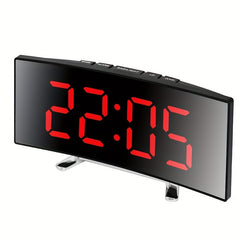 Led Alarm Clock Mirror Curved Screen