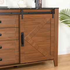 Drawer dresser cabinet,Sideboard,bar cabinet,Buffet server console,table storge cabinets,Slide the barn door,four drawers,Metal handle,for Dining Room,Living Room,bedroom,Kitchen Hallway