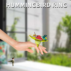 Ring shape wearable small bird hummingbird bird feeder Personalized feeder pet supplies