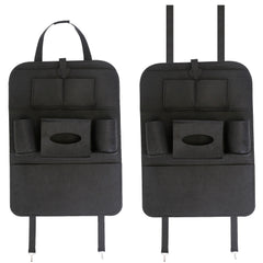 2Pcs Car Backseat Organizer Multi-pocket Car Storage Bag with 7 Pockets For Toys Snacks Drinks Pill Boxes Books