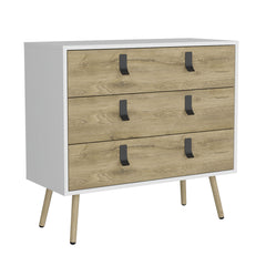 Huna Dresser, Modern 3-Drawer Unit with Handles