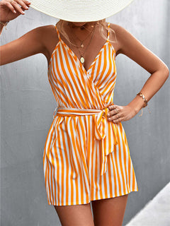 Sleeveless Summer Jumpsuit Women Casual Stripe