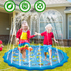 Summer Fun: Children's Inflatable Water Spray Pad for Outdoors