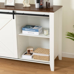 Drawer dresser cabinet,Sideboard,bar cabinet,Buffet server console,table storge cabinets,Slide the barn door,four drawers,Metal handle,for Dining Room,Living Room,bedroom,Kitchen Hallway