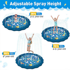 Summer Fun: Children's Inflatable Water Spray Pad for Outdoors