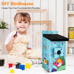 Smart Bird House with Camera - 3MP Birdhouse Camera for Outdoors - Auto Capture Bird Videos & Motion Detection - Watch Bird Nesting & Hatching in Real Time,DIY Ideal Gift