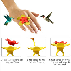 Ring shape wearable small bird hummingbird bird feeder Personalized feeder pet supplies
