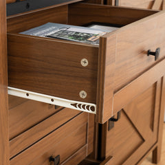 Drawer dresser cabinet,Sideboard,bar cabinet,Buffet server console,table storge cabinets,Slide the barn door,four drawers,Metal handle,for Dining Room,Living Room,bedroom,Kitchen Hallway