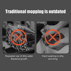 Spin Mop and Bucket System, Includes Spin Mop, Dual Compartment Mop Bucket and Thick Washable Microfiber Mop Pads,Mother'S Day Gifts