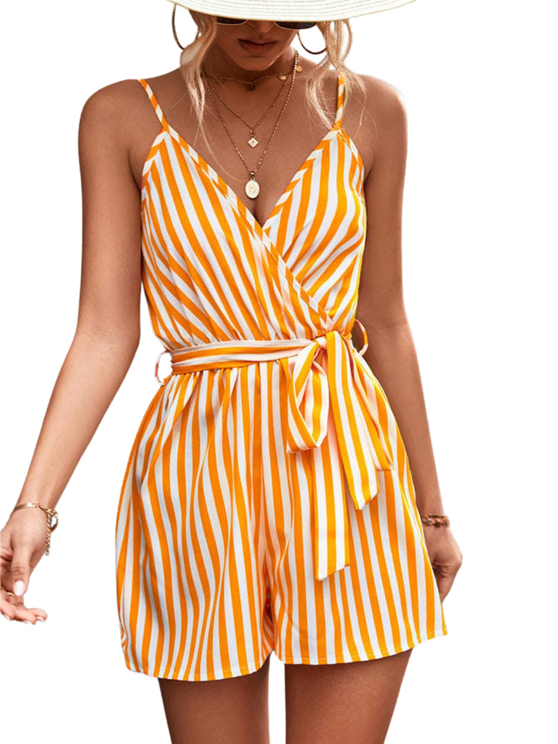 Sleeveless Summer Jumpsuit Women Casual Stripe