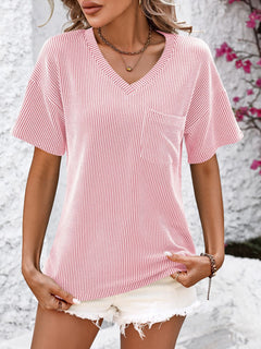 V-Neck Dropped Shoulder T-Shirt